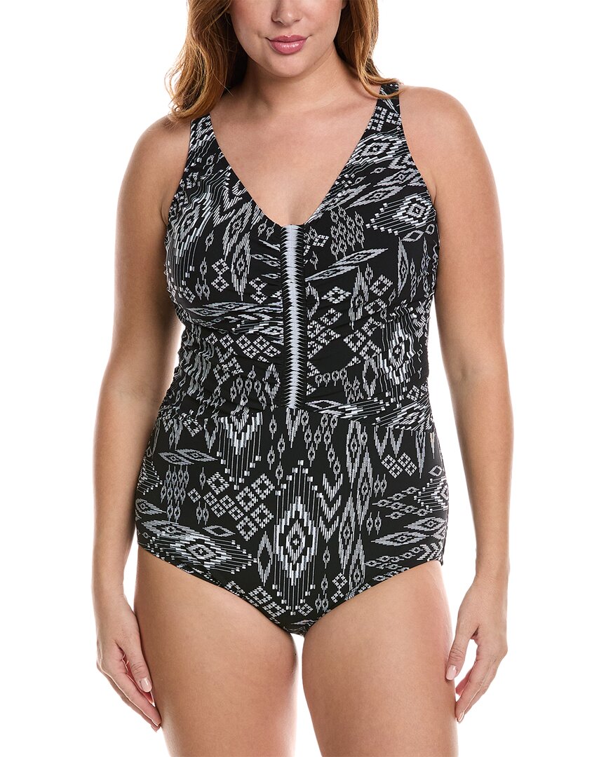 Profile by Gottex womens Peruvian Nights Sweetheart Tankini Top, 22W, Black